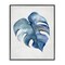 Stupell Industries Blue Monstera Leaf Framed Giclee Wall Art Design by Hannah Dawson